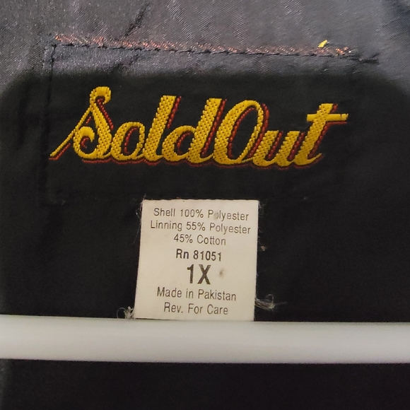 Sold Out Vintage Jacket size 1x - Picture 2 of 3